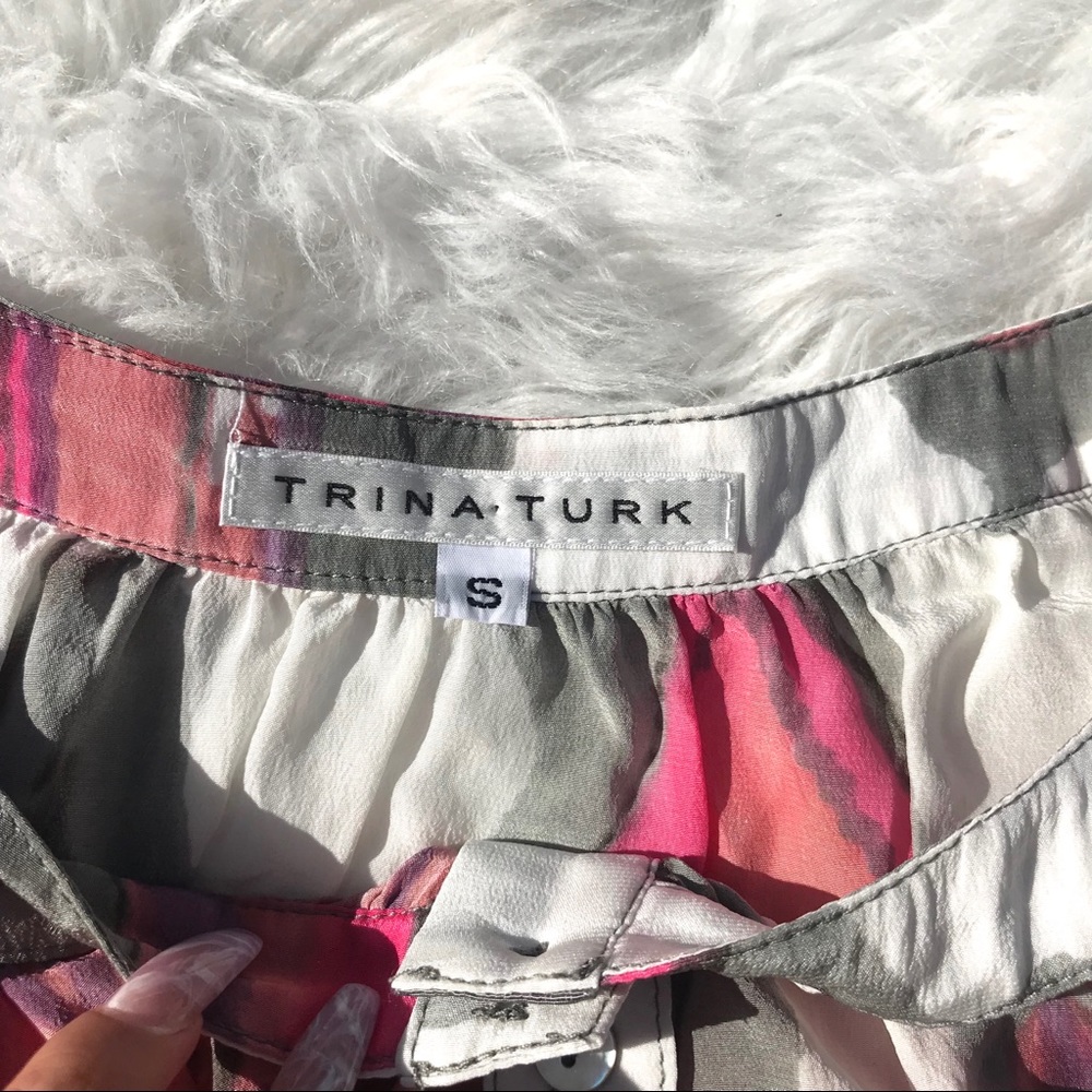 Trina Turk• 100% Silk Wren Blouse - Picture 7 of 8